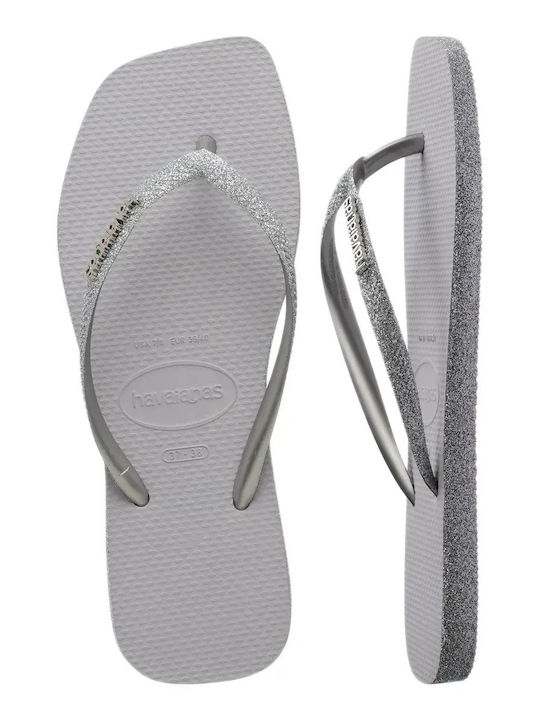 Slim Square Sparkle Дамски Джапанки в Сив Цвят