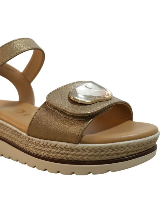 Damen Anatomische Flache Sandalen Tabac Braun
