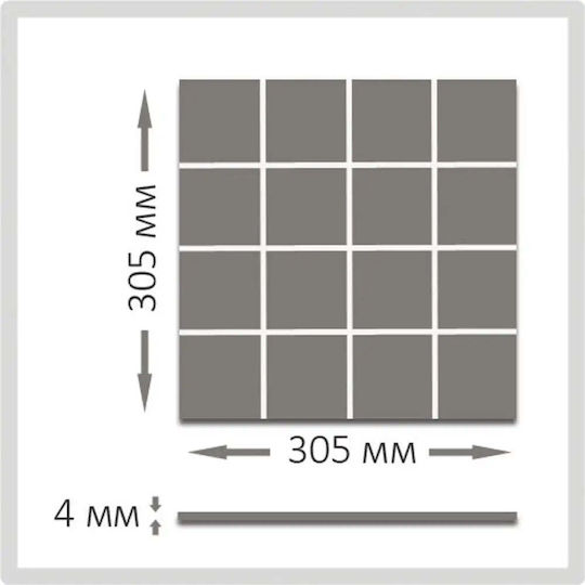 3D Стенен Панел Лепенка Сив 30.5x30.5см 3D Стенен Панел Лепенка Сив 30.5x30.5см