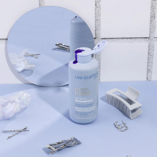 Lee Stafford Bleach Blondes Ice White Toning Shampoos Shine for Coloured Hair 250ml
