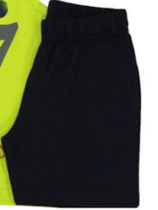 Sommer Kinderbekleidungsset 2 Stück Limette/Schwarz