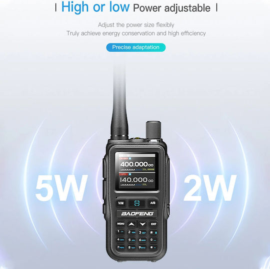 Baofeng UV-5R EU MINI Ασύρματος Πομποδέκτης UHF/VHF 5W με Έγχρωμη Οθόνη Σετ 2τμχ