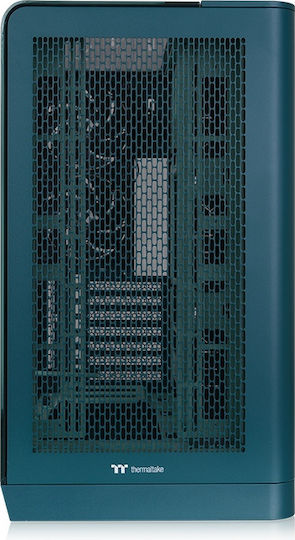 Thermaltake View 390 Air Gaming Midi-Turm Computergehäuse mit Seitenfenster Transformative Teal