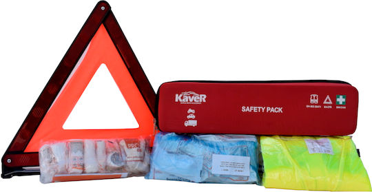 Kaver Car Emergency Kit With Pharmacy Warning Triangle And Reflective Vest