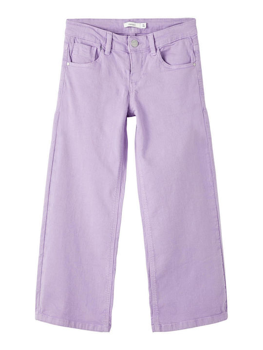 Kinder Schlaghose Jeans Flieder