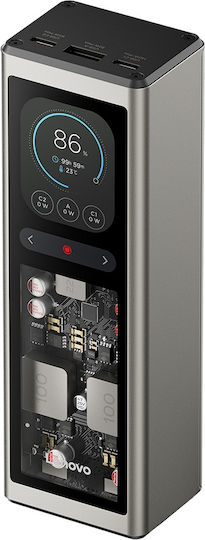 Lenovo Power Bank 20000mAh 140W με Θύρα USB-A και 2 Θύρες USB-C Γκρι