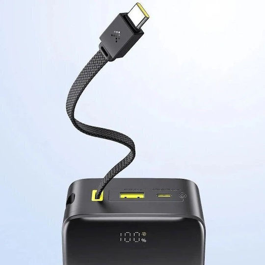 Baseus EnerFill FC51 Bipow 2 Pro Дигитална Външна Батерия 30000mAh 22.5W с 2 USB-A Изходни Порта и USB-C Изходен Порт Power Delivery / Бързо Зареждане Черна