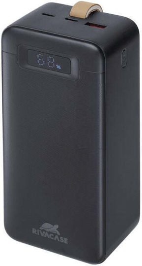 Rivacase VA1084 Power Bank 40000mAh 65W mit USB-A Ausgangsanschlüsse und 2 USB-C Ausgangsanschlüsse Power Delivery / Schnellladung Schwarz