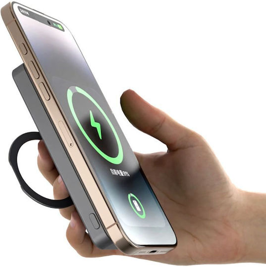 Dudao K28S MagSafe Power Bank 5000mAh 20W με Θύρα USB-C Power Delivery Γκρι