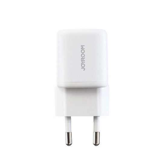 Joyroom Charger with USB-A Port and USB-C Port and USB-C - USB-C Cable 33W Power Delivery / Quick Charge 3.0 White (JR-TG7)