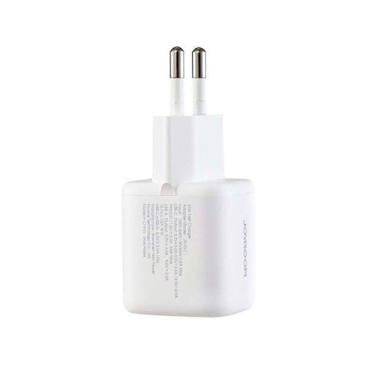 Joyroom Charger with USB-A Port and USB-C Port and USB-C - USB-C Cable 33W Power Delivery / Quick Charge 3.0 White (JR-TG7)