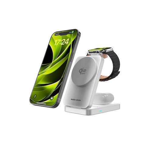 Mobile Origin Φορτιστής Magsafe 25W Ασημί (PW35)