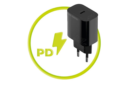 Mobile Origin Φορτιστής Χωρίς Καλώδιο με Θύρα USB-C 20W Power Delivery Μαύρος (FRL-PD20W-MO11-BLK)