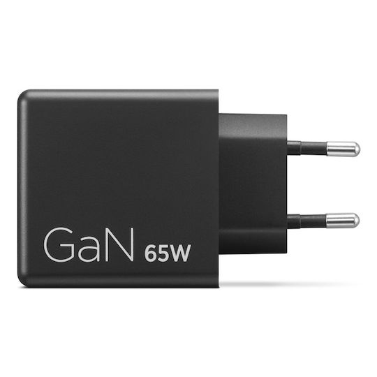 Lenovo GaN Charger with 2 USB-C Ports and USB-C - USB-C Cable 65W Black (40AW065BEU)