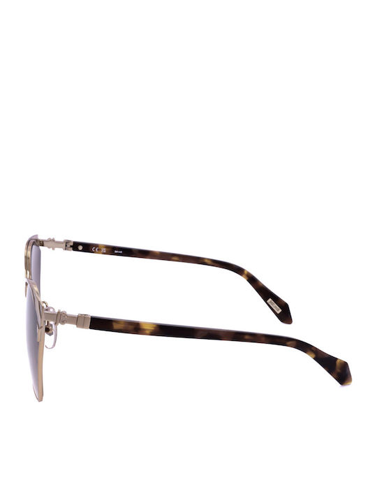 Just Cavalli Damen Sonnenbrille mit Gold Metall Gestell und Braun Verlaufsfarbe Linse