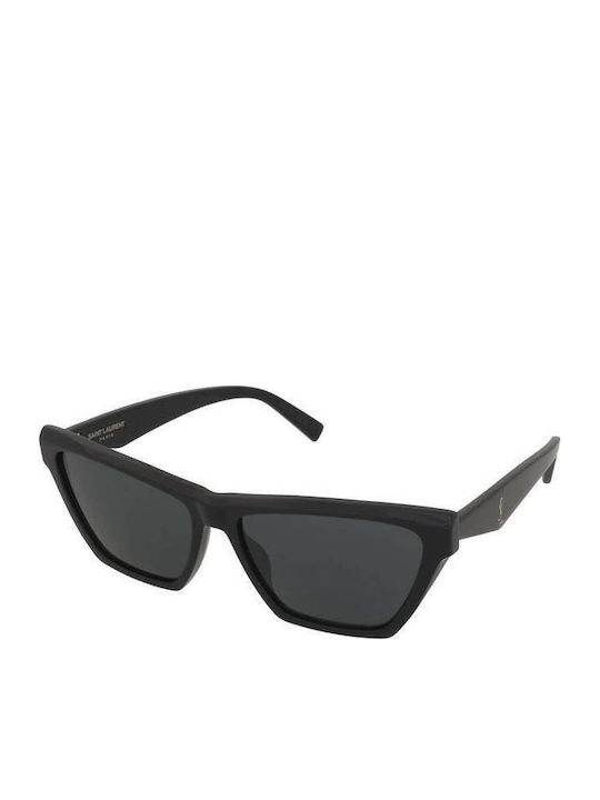Ysl Women's Sunglasses with Black Plastic Frame and Black Lens SL M103 005