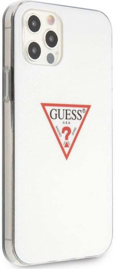 Guess Triangle Collection Back Cover Πλαστικό / Σιλικόνης Λευκό (iPhone 12 / 12 Pro)