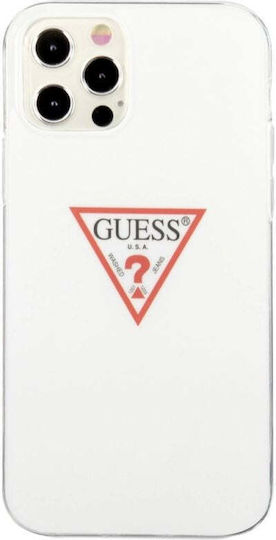 Guess Triangle Collection Back Cover Πλαστικό / Σιλικόνης Λευκό (iPhone 12 / 12 Pro)