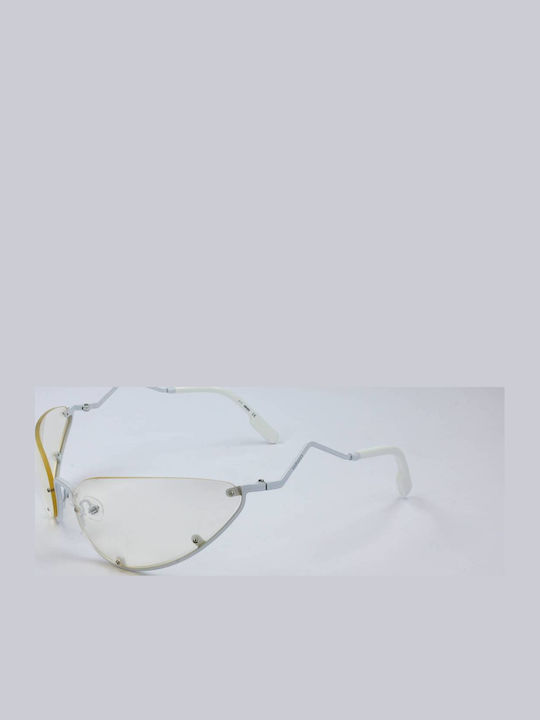 Kenzo Unisex Γυαλιά Ηλίου με Ασημί Σκελετό και Ασημί Καθρέφτη Φακό KZ40029U