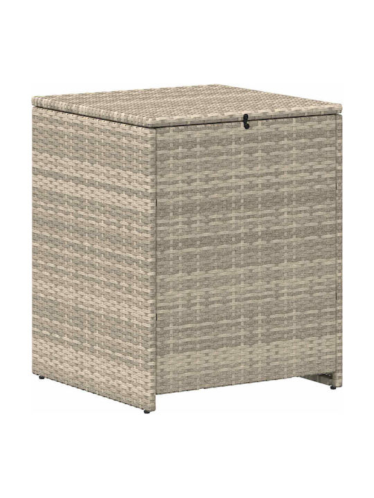 vidaXL Outdoor Storage Box Rattan Gray L55xW55xH69cm