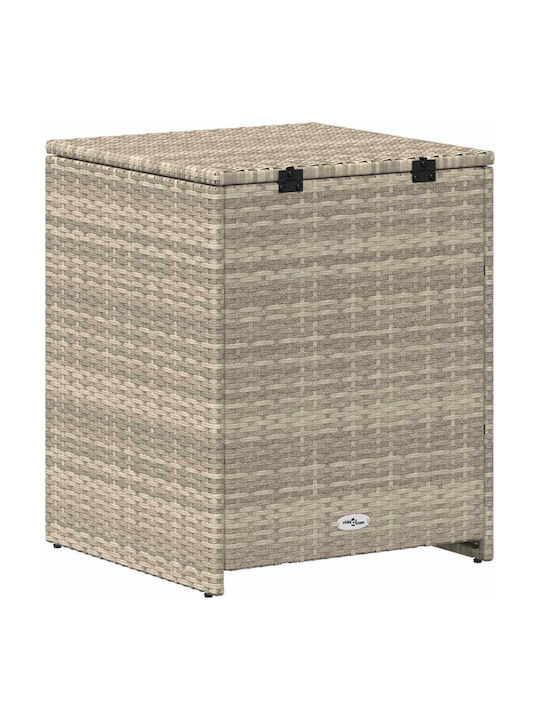 vidaXL Outdoor Storage Box Rattan Gray L55xW55xH69cm