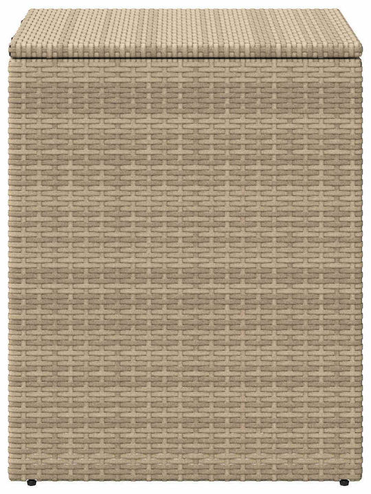 vidaXL Outdoor Storage Box Rattan Beige L55xW55xH69cm