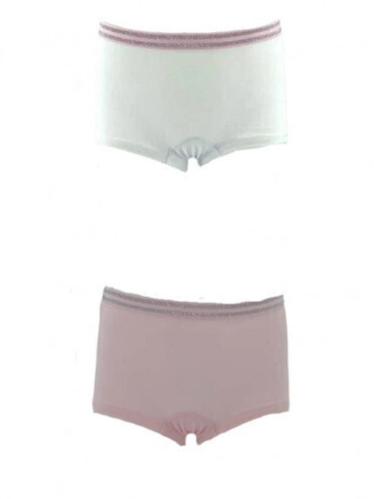 IDER Set Kinderunterwäsche Boxer Weiß/Rosa 2Stücke