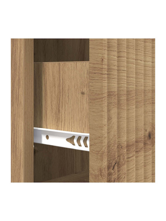 Wooden Storage Drawers with 3 Drawers L33xW34.5xH89.5cm