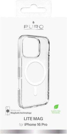 Puro Lite Mag Umschlag Rückseite Silikon Transparent (iPhone 17 Pro / iPhone 16 Pro)