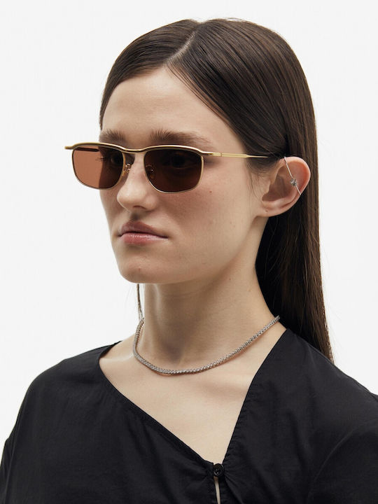 Projekt Produkt Sunglasses Χρυσά with Metal Frame & Gold Lens