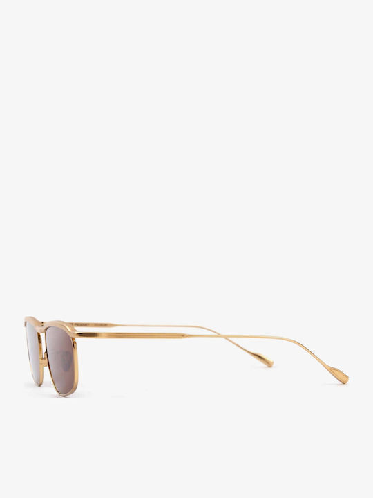 Projekt Produkt Men's Sunglasses with Gold Metal Frame and Gold Lens 476417