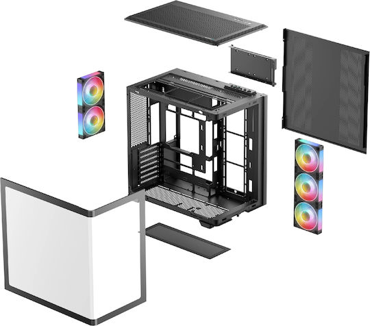 Deepcool CG590U 5F Gaming Midi Tower Κουτί Υπολογιστή με Πλαϊνό Παράθυρο και ARGB Φωτισμό Μαύρο