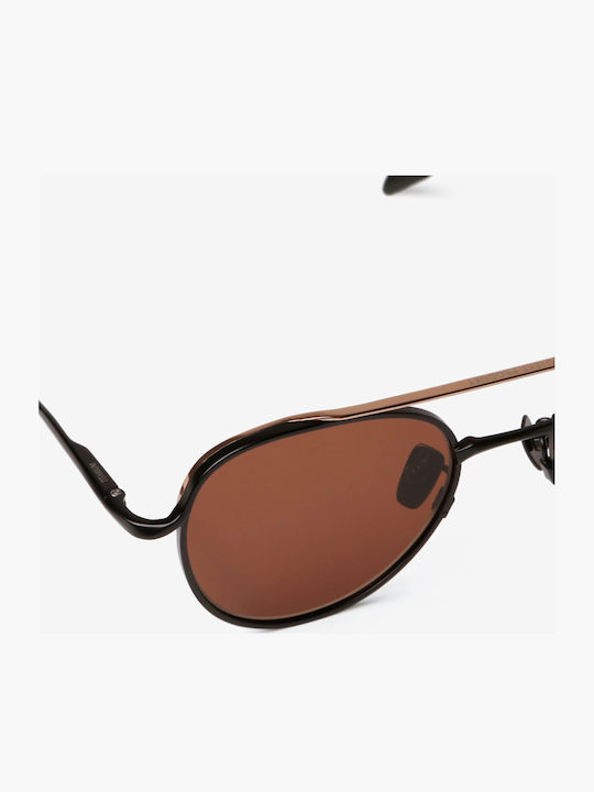 Projekt Produkt Men's Sunglasses with Black Metal Frame and Black Lens 498740