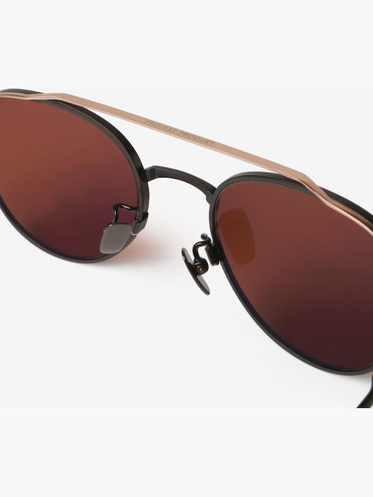 Projekt Produkt Men's Sunglasses with Black Metal Frame and Black Lens 498740