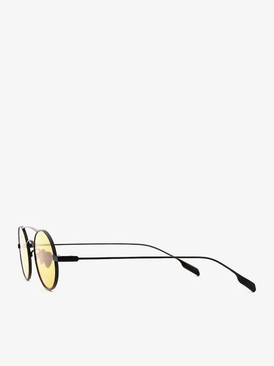 Projekt Produkt Men's Sunglasses with Black Metal Frame and Black Lens 476440