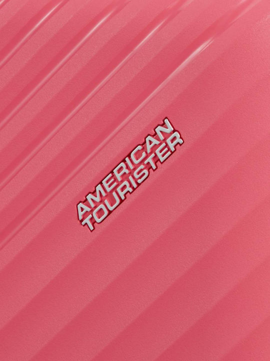 American Tourister Diablast Cabin Hard Pink Suitcase With 4 Wheels Height 20cm