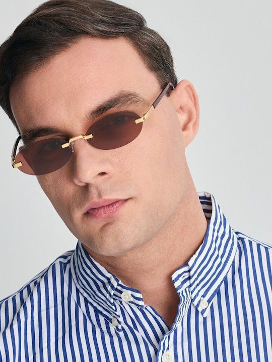 Faos Sunglasses Χρυσά with Acetate Frame & Gold Lens Faos Sunglasses Χρυσά with Acetate Frame & Gold Lens