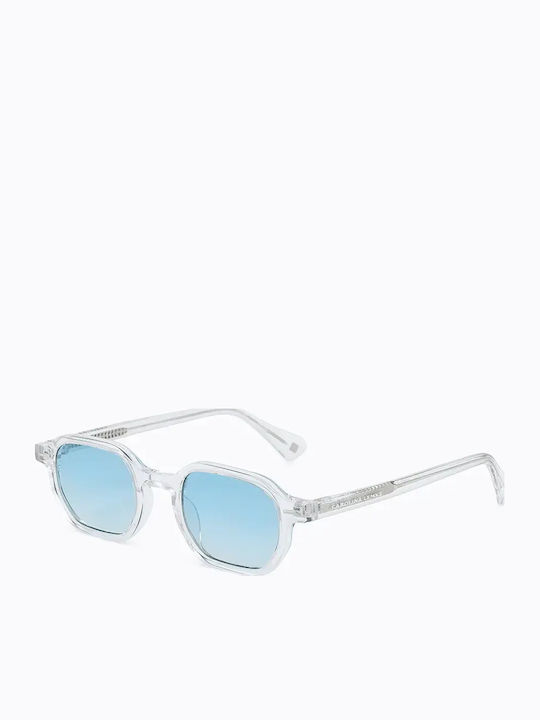 Carolina Lemke Unisex Sunglasses with Transparent Plastic Frame and Transparent Gradient Lens 476004