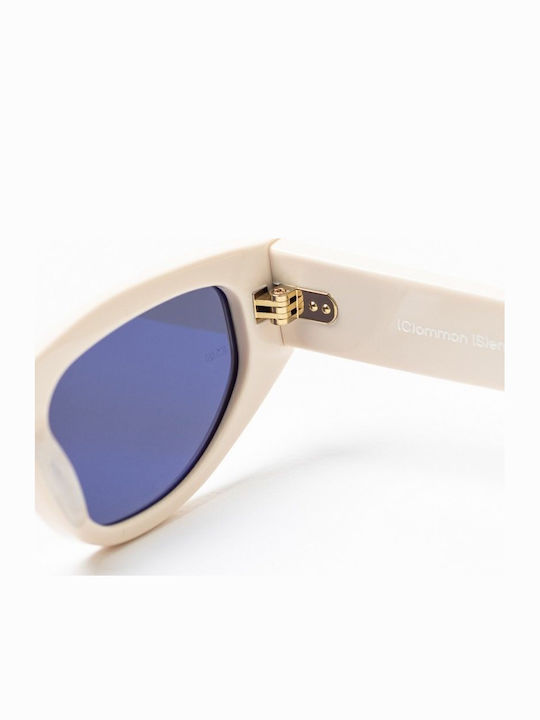 Common Sense Women's Sunglasses with White Frame and Gray Lens 489333