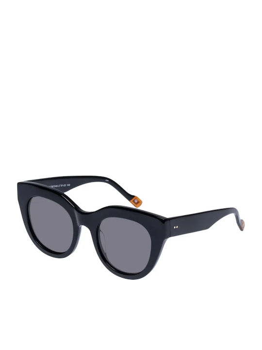 Le Specs Damen Sonnenbrille mit Schwarz Kunststoff Gestell und Schwarz Linse LSP2187246