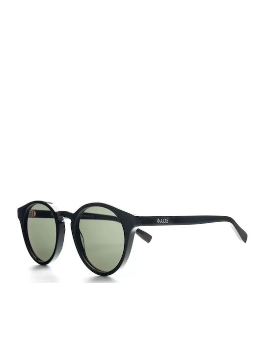 Faos Black Sunglasses With Horn-Rimmed Frame Faos Black Sunglasses With Horn-Rimmed Frame