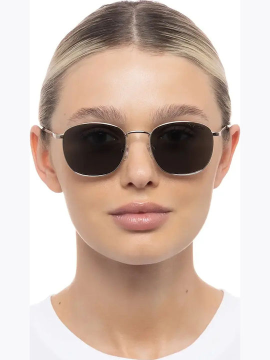 Le Specs Men's Sunglasses with Silver Frame and Silver Polarized Mirror Lens LSP2002166