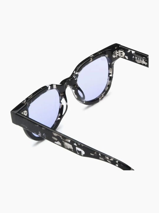 Akila Legacy Men's Sunglasses with Brown Tartaruga Plastic Frame and Black Lens 424795