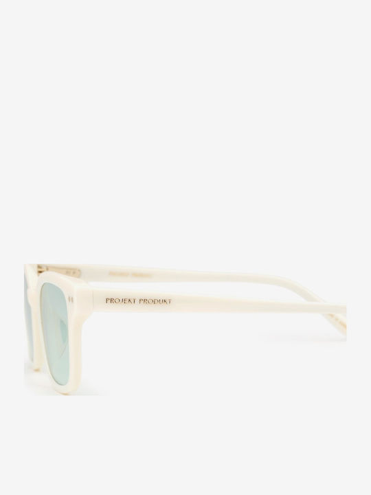 Projekt Produkt Unisex Sunglasses with Beige Horn-Rimmed Frame and Beige Lenses 476358