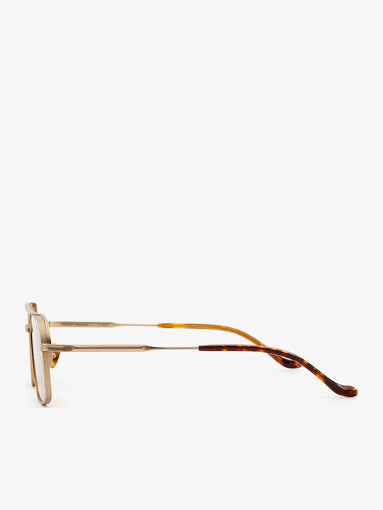 Projekt Produkt Unisex Sunglasses with Gold Metal Frame and Gold Lens 498708