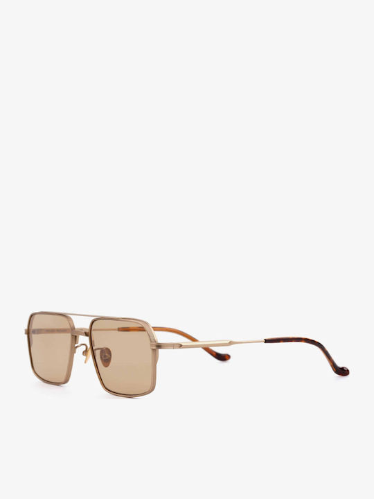Projekt Produkt Unisex Sunglasses with Gold Metal Frame and Gold Lens 498708