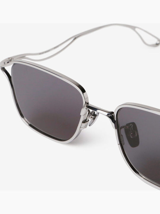 Projekt Produkt Unisex Sunglasses with Silver Metal Frame and Gray Lens 498730