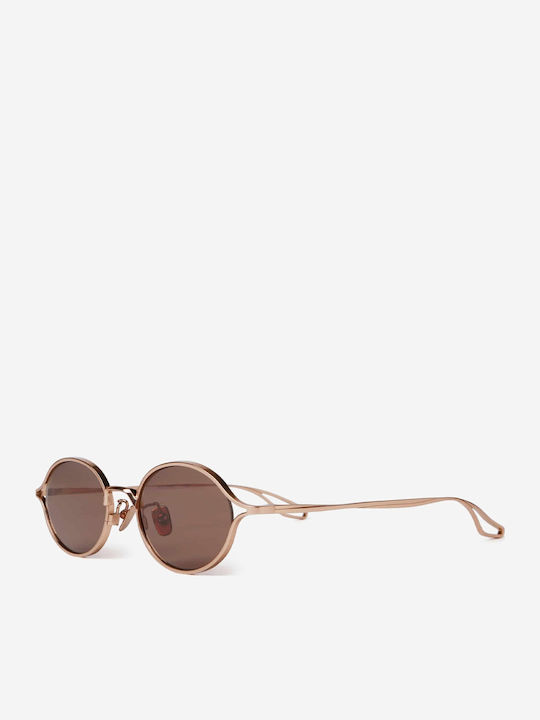 Projekt Produkt Unisex Sunglasses with Rose Gold Metal Frame and Pink Lens 498745