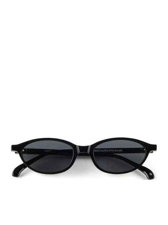 Oscar & Frank Sammy Women's Sunglasses with Black Horn-Rimmed Frame and Black Lens