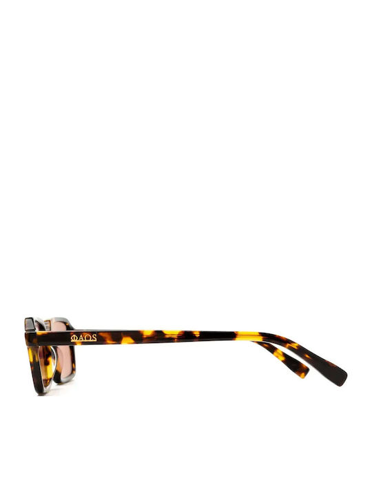 Faos Unisex Sonnenbrillen mit Braunen Rahmen und Rosa Gläsern 1235705